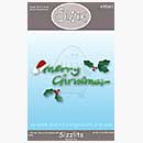 SO: Sizzix Sizzlits M - Phrase, Merry Christmas with Holly [D]