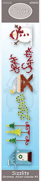 Sizzix Decorative Strip - Christmas  Advent Calendar #3 [D]