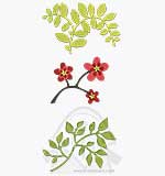 Sizzlits 3 Die Set - Flowers Branches and Leaves Set