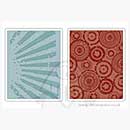 SO: Texture Fades Embossing Folders 2PK - Rays and Retro Circles [D]