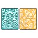 SO: Textured Impressions - Peacocks and Leaves set