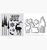SO: Framelits Die Set w/Stamps 7PK - Holiday Joy by Tim Holtz