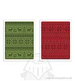 SO: PRE: Texture Fades Embossing Folders - Holiday Knit set