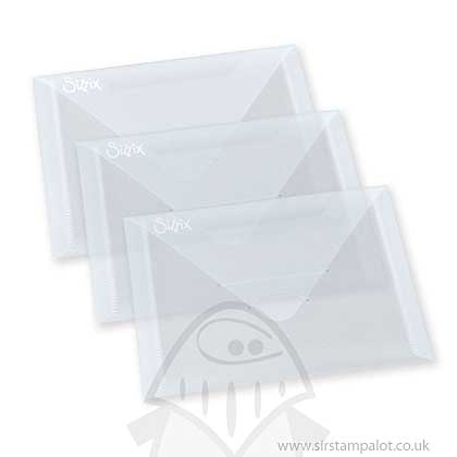 Sizzix Accessory Plastic Storage Envelopes, 5\" x 6 7/8\" 3PK