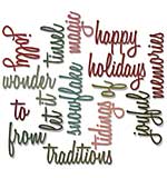 SO: Sizzix Thinlits Dies 16pk By Tim Holtz - Holiday Words #2 Script