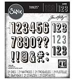 SO: Sizzix Thinlits Dies By Tim Holtz 21pk - Alphanumeric, Shadow Numbers