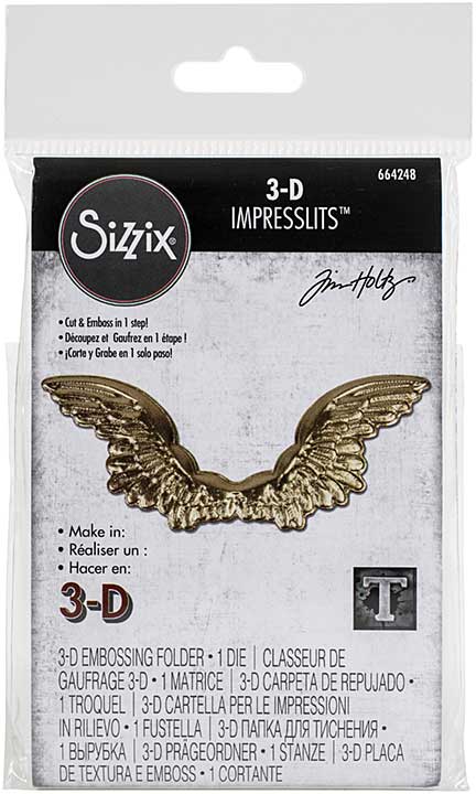 Sizzix 3D Impresslits Embossing Folder By Tim Holtz - Winged