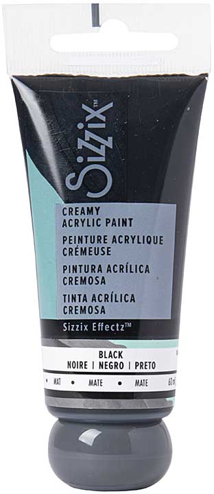 SO: Sizzix Effectz Creamy Matte Acrylic Paint 60ml - Black