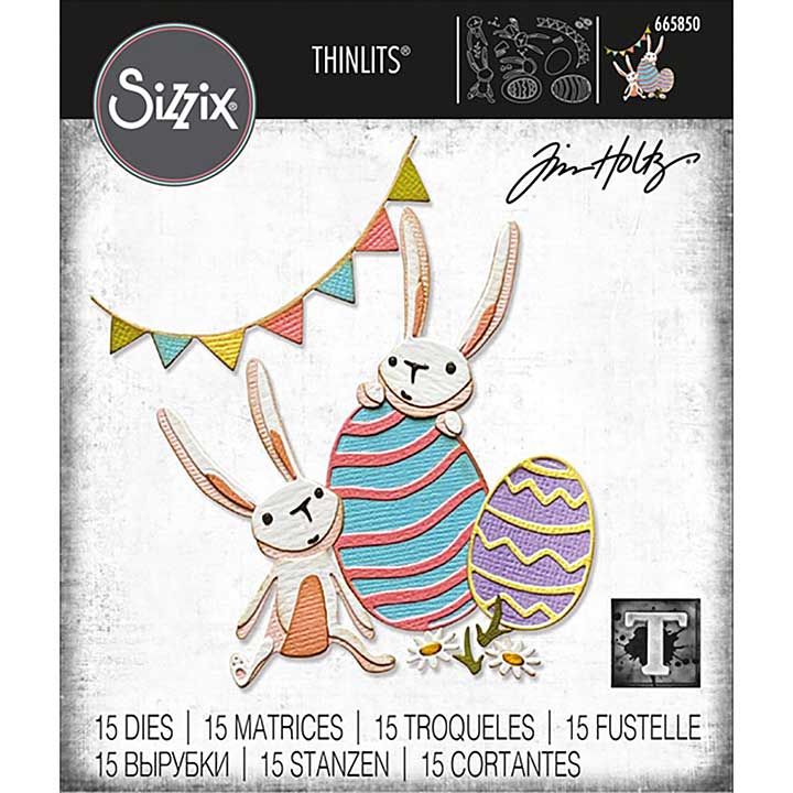 Sizzix Thinlits Dies By Tim Holtz 15Pkg - Bunny Games