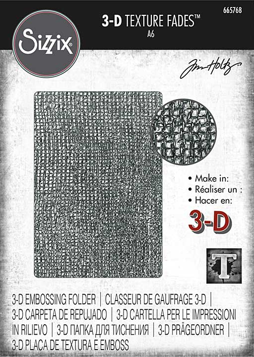 SO: Sizzix 3D Texture Fades Embossing Folder by Tim Holtz - Woven