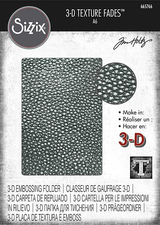 SO: Sizzix 3D Texture Fades Embossing Folder by Tim Holtz - Cracked Leather