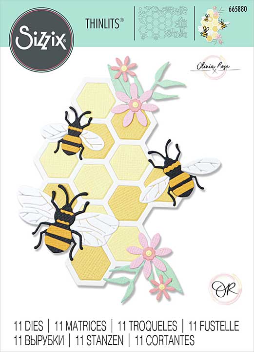 SO: Sizzix Thinlits Dies by Olivia Rose - Bee Hive (11pk)