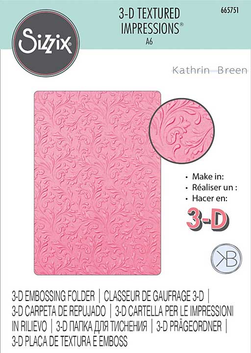 SO: Sizzix 3-D Textured Impressions - Floral Scrolls Embossing Folder