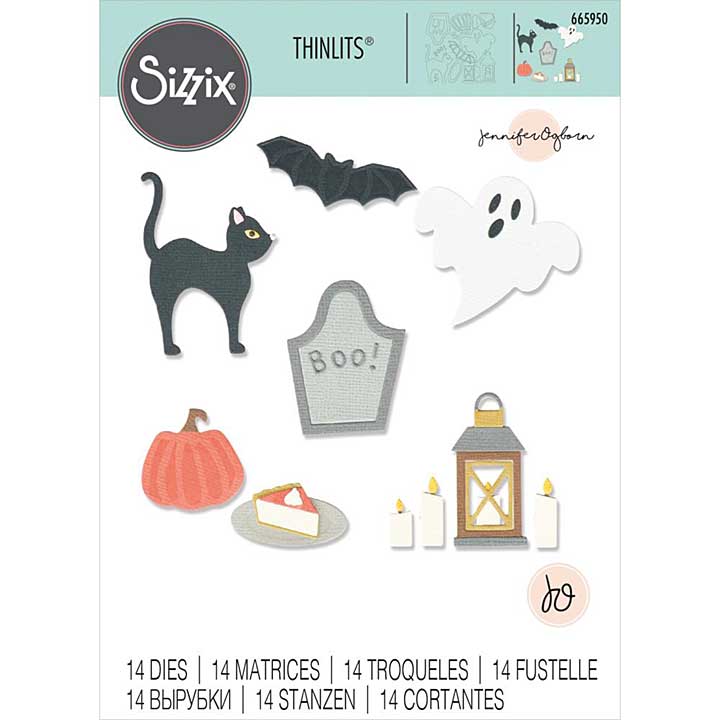 Sizzix Thinlits Dies - Halloween Motifs 14pk by Jennifer Ogborn