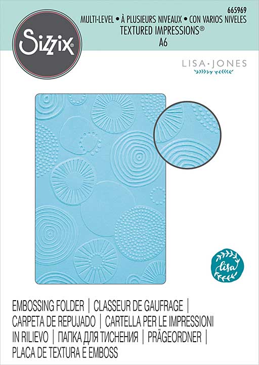 Sizzix Multi-Level Textured Impressions - Abstract Rounds by Lisa Jones