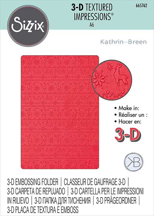Sizzix 3D Textured Impressions - Winter Sweater by Kath Breen