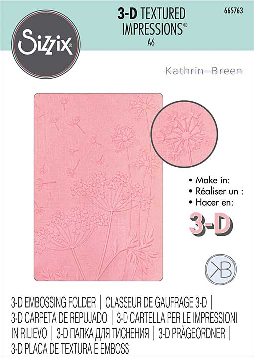 Sizzix 3D Textured Impressions - Summer Wishes by Kath Breen