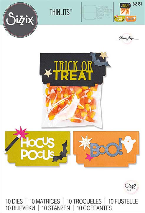 Sizzix Thinlits Dies - Halloween Toppers 10pk by Olivia Rose