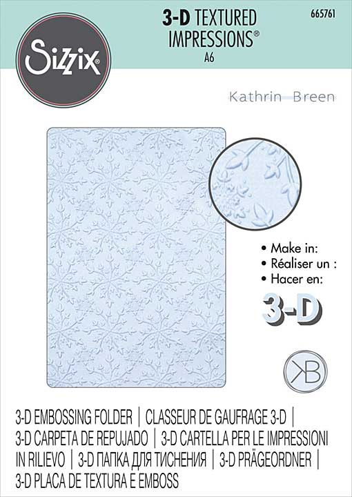 Sizzix 3D Textured Impressions - Snowflakes by Kath Breen
