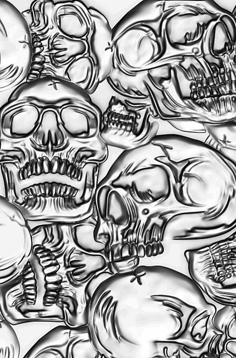 SO: Sizzix 3D Texture Fades Embossing Folder - Skulls by Tim Holtz