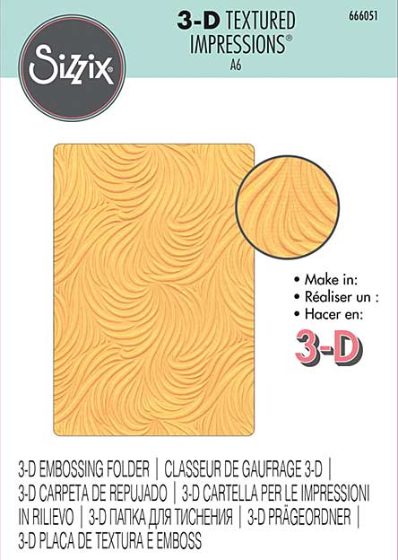 Sizzix 3-D Textured Impressions Embossing Folder - Flowing Waves by Sizzix