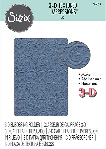 Sizzix 3-D Textured Impressions Embossing Folder - Ornamental Spiral by Sizzix