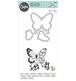 Sizzix Framelits Die Set 3PK with 3PK Stamps - Butterfly Birthday by Jen Long