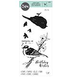 Sizzix Layered Clear Stamps Set 4PK - Summer Bird by Olivia Rose