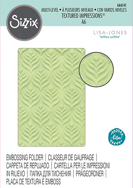 Sizzix Multi-Level Textured Impressions Embossing Folder - Palm Repeat by Lisa Jones