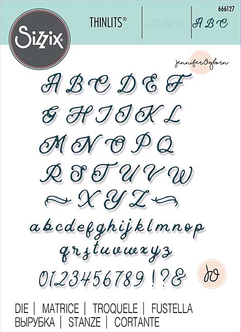 Sizzix Thinlits Die - Scripted Alphabet by Jennifer Ogborn