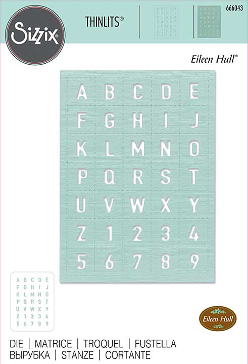 Sizzix Thinlits Die - Tile Alphanumeric by Eileen Hull