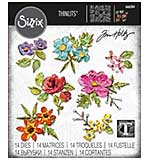Sizzix Thinlits Die Set 14PK - Brushstroke Flowers, Mini by Tim Holtz