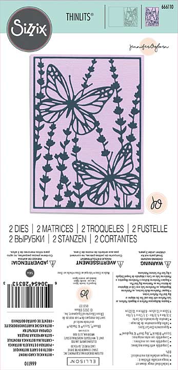 Sizzix Thinlits Die Set 2PK - Botanical Card Front by Jennifer Ogborn