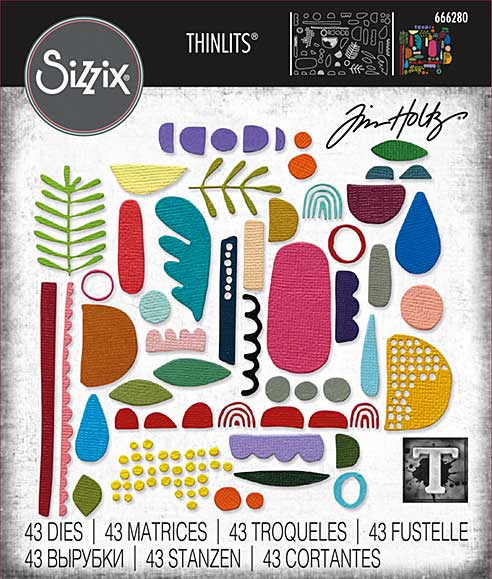 Sizzix Thinlits Die Set 43PK - Abstract Elements by Tim Holtz