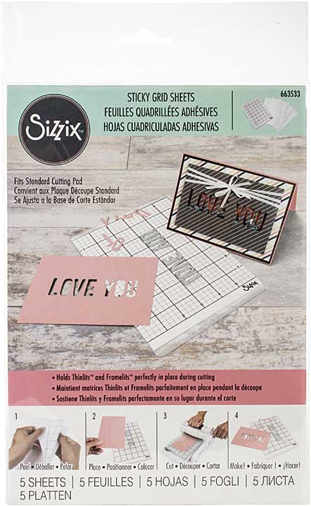 Sizzix Big Shot Sticky Grid 6X8.5 5Pkg