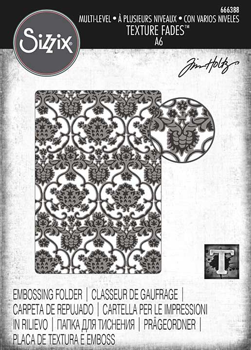 SO: Sizzix Multi-Level Texture Fades Embossing Folder - Tapestry by Tim Holtz