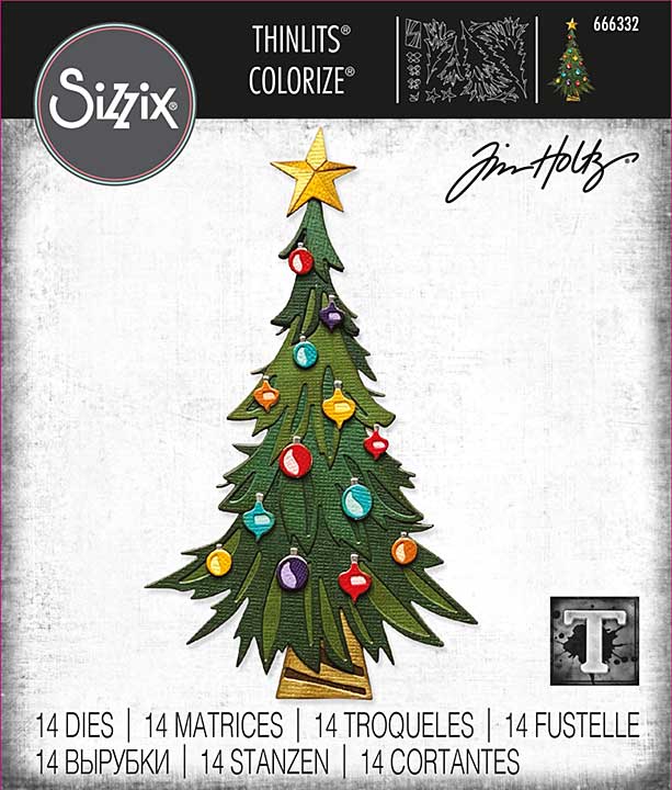 SO: Sizzix Thinlits Dies By Tim Holtz 14Pkg - Trim A Tree Colorize