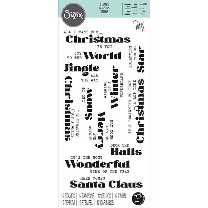 Sizzix Clear Stamps Set - 12PK Seasonal Vibes #2 by Pete Hughes