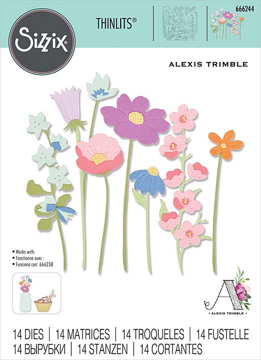 Sizzix Thinlits Dies By Alexis Trimble - In The Meadow (14pk)