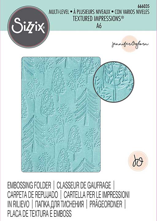 SO: Sizzix Multi-Level Textured Impressions Embossing Folder - Forest By Jennifer Ogborn