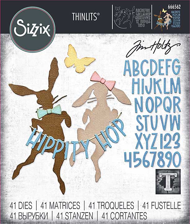 Sizzix Thinlits Die by Tim Holtz Vault Hippity Hop (8pcs) (666562)