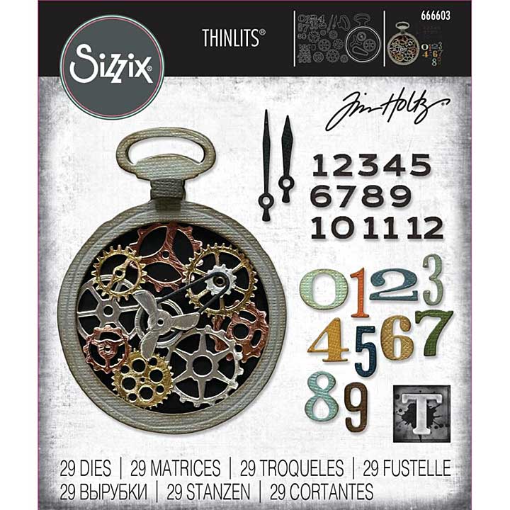 SO: Sizzix Thinlits Dies By Tim Holtz 29Pkg - Vault Watch Gears