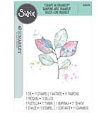 SO: Sizzix Framelits Die & A5 Stamp Set By 49 & Market - Painted Pencil Leaves