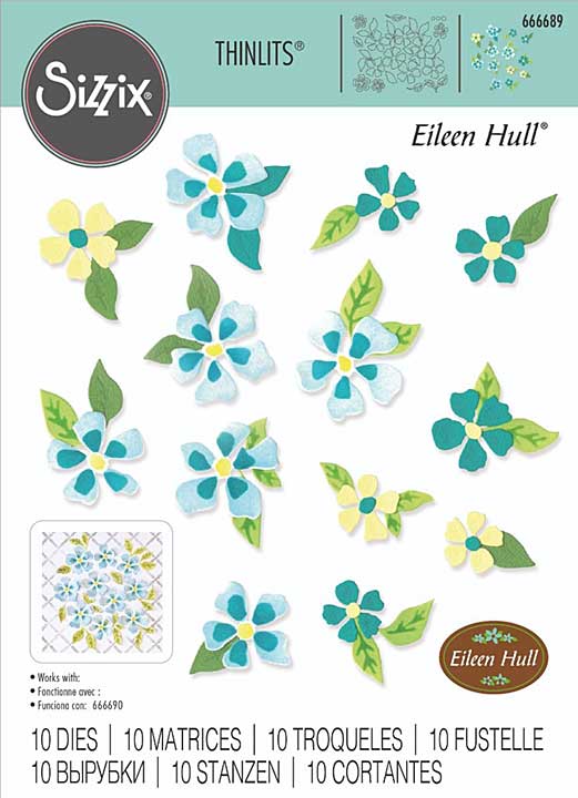 SO: Thinlits Die Set 10PK - Painterly Blooms & Background