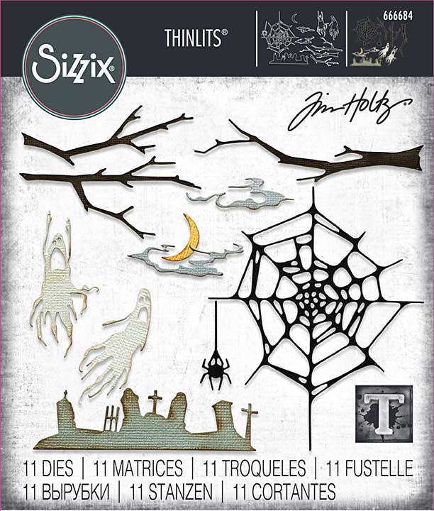 SO: Sizzix Thinlits Die by Tim Holtz Vault Fright Night (11pcs) (666684)