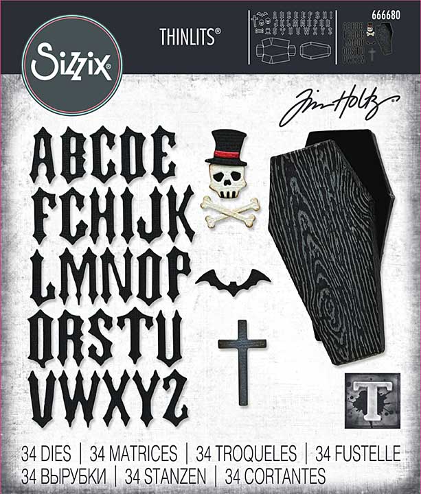 SO: Sizzix Thinlits Die by Tim Holtz Vault Coffin Box (34pcs) (666680)