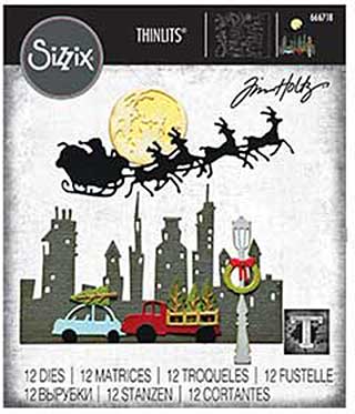 Sizzix Thinlits Die Set 12Pkg By Tim Holtz - Vault Christmas Magic