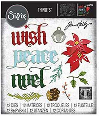 Sizzix Thinlits Die Set 12Pkg By Tim Holtz - Vault Holiday Classic