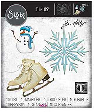 Sizzix Thinlits Die Set 10Pkg By Tim Holtz - Vault Winter Wishes