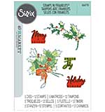 Sizzix A5 Clear Stamps With Framelits Die By 49 And Market - Pencil Line Holly